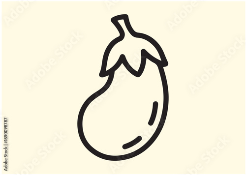 Eggplant Line art Vector design
