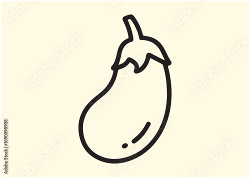Eggplant Line art Vector design