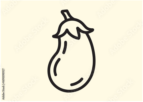 Eggplant Line art Vector design