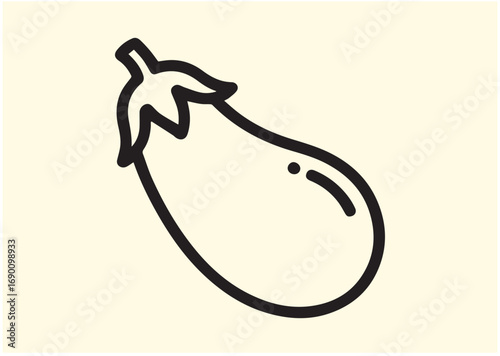 Eggplant Line art Vector design