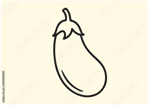 Eggplant Line art Vector design