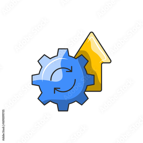 Settings Update Icon, Upgrade Outline for App UI