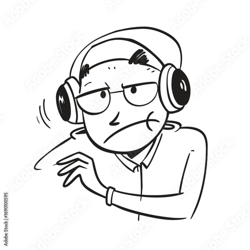 Person Listening to Music with Headphones – Enjoying Audio in a Modern Lifestyle