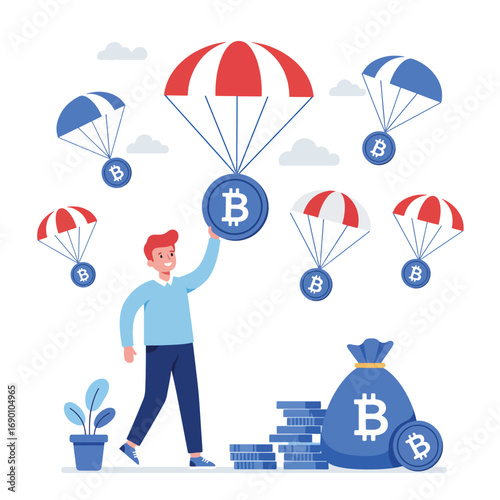 Bitcoin Airdrop Cryptocurrency Distribution Event.