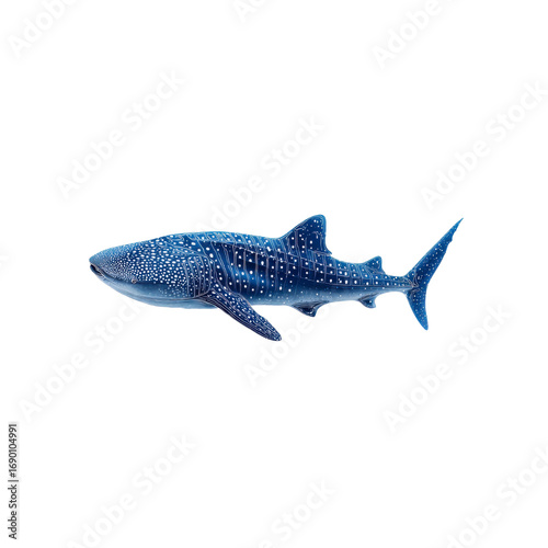 Majestic Whale Shark Swimming in the Ocean - Detailed Illustration