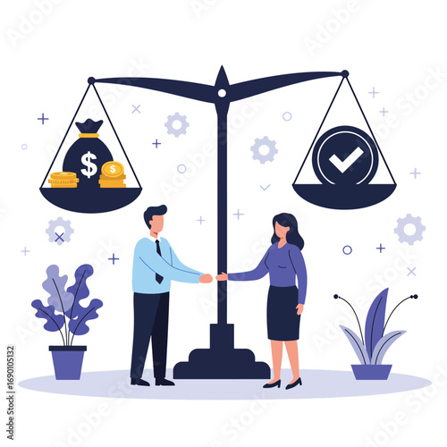 Business Deal Balance Scales Agreement Success