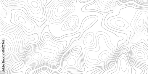 Topographic map background geographic line map with elevation assignments. Modern design with White background with topographic wavy pattern design.paper texture Imitation of a geographical map shades