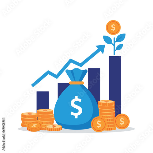 Financial Growth and Investment Success Symbolized.