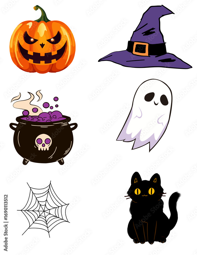 Fototapeta premium halloween icons set