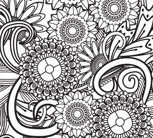 Printable flower coloring  for toddlers
