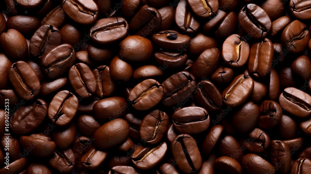 Naklejka premium coffee beans background