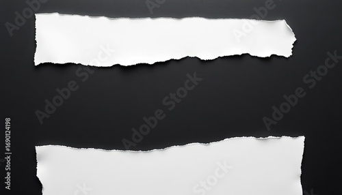 Wallpaper Mural Rough, jagged edges of torn white paper against a dark background,  vintage,  torn edges Torontodigital.ca
