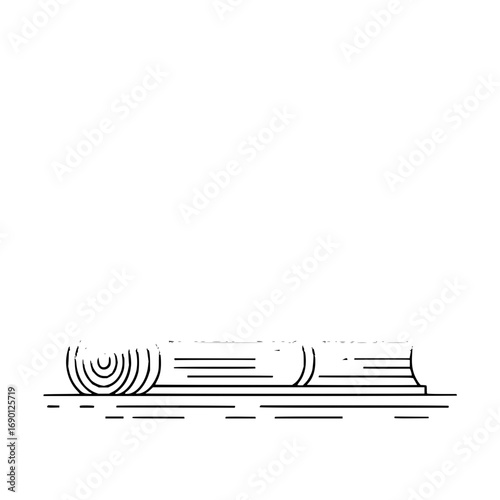 Minimalist yoga mat illustration vector design for fitness exercise and relaxation wellness graphic design 100