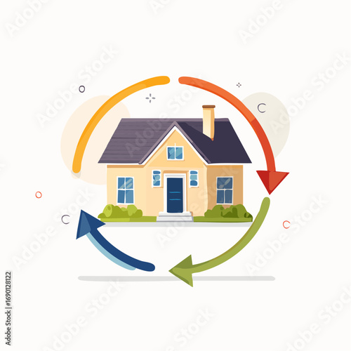Home Renovation Cycle Illustration