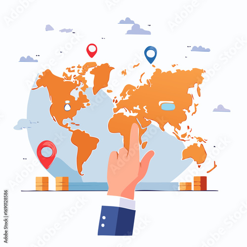 Global Business Strategy World Map