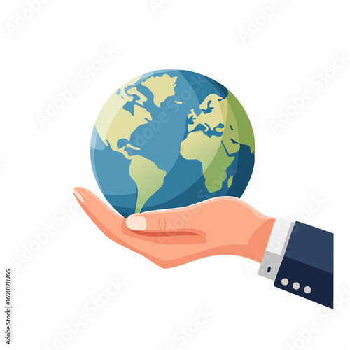 Hand Holding Earth Globe