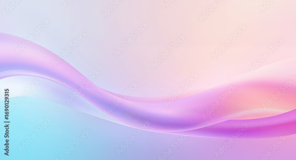 Fototapeta premium Ethereal Flow. Abstract Wave in Pastel Hues with Subtle Textured Surface Dreamy.