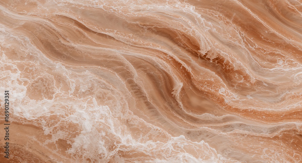 Obraz premium Ethereal Fluidity. A Study in Motion and Color, an abstract composition of waves.