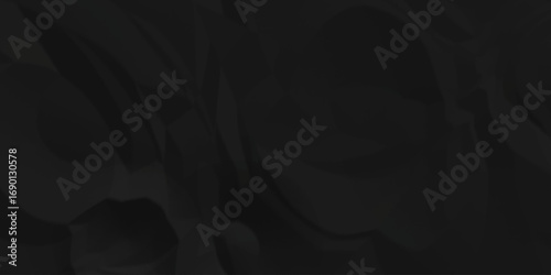 Cardboard black wrap cover crumpled paper background. old paper wrinkle texture pattern. wrinkled arts craft and Seamless crumpled paper.	