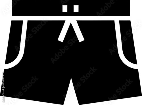 Simple shorts icon for summer beach and casual wear