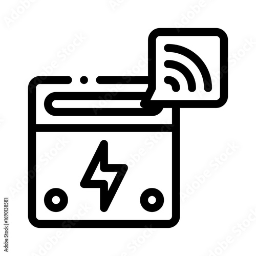 smart meter line icon