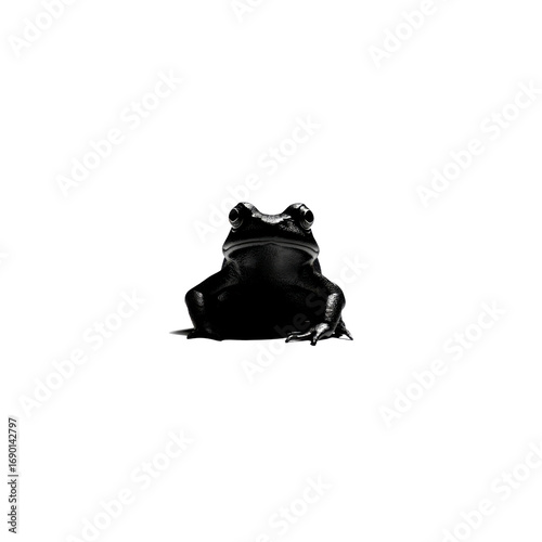 Mysterious Black Frog in Dramatic Low-Key Lighting