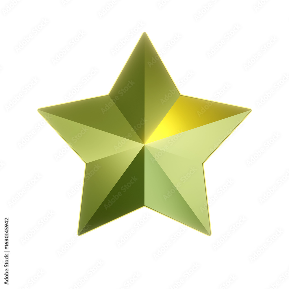 Obraz premium 3D Modeling Star Icon Metal