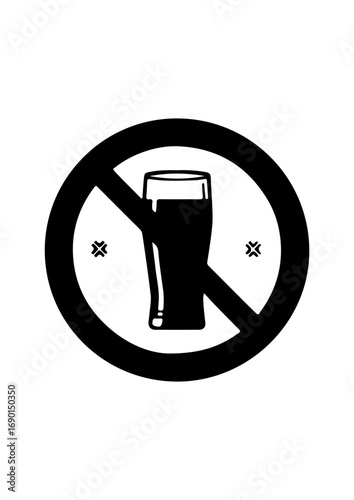 No Alcohol Sign Icon
