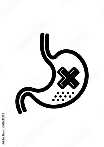 Stomach Pain or Digestive Issue Icon