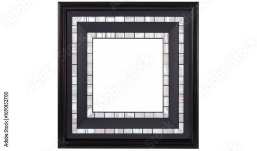 四角い光沢のある貝殻風のフレーム