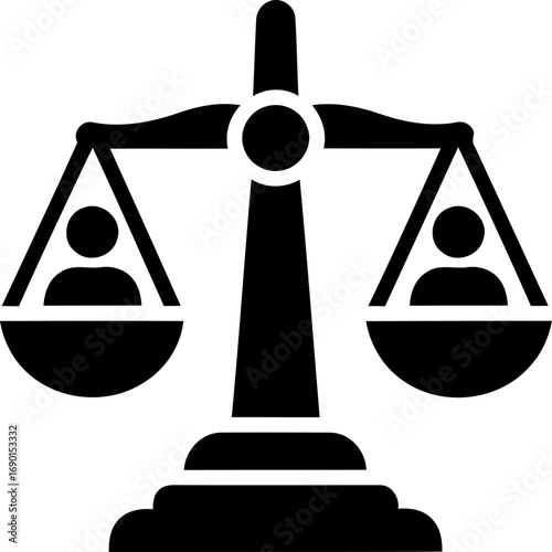 Simple scales icon representing justice and balance