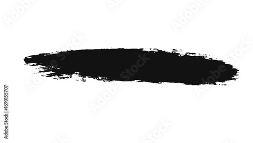 Vector art of abstract black ink brush stroke