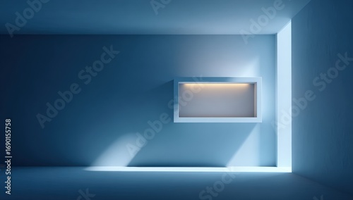 Wallpaper Mural Empty room with recessed display niche Torontodigital.ca