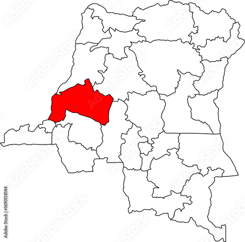 A clean, professional vector map of the Democratic Republic of the Congo with the Mai-Ndombe province highlighted. Great for presentations, reports, and visualizing regional data.

