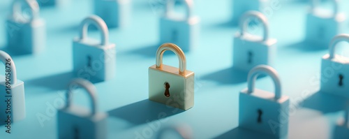 Abstract image of security locks