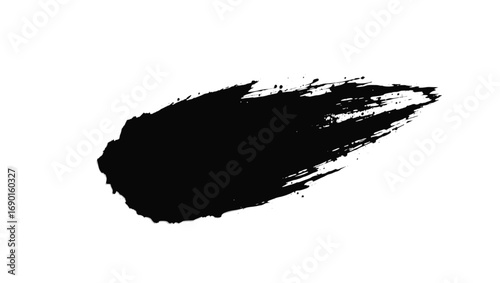 Vector art of abstract black ink splash