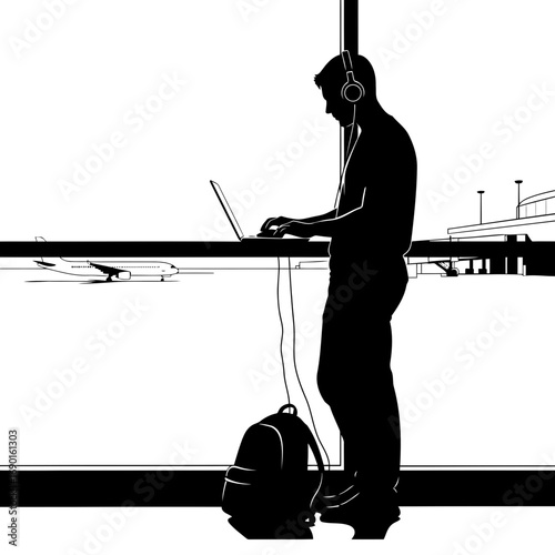 silhouette of a man
