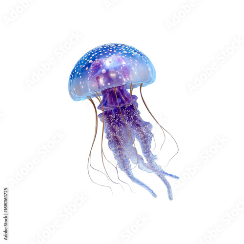 Stunning Bio luminescent Jellyfish in Dark Background