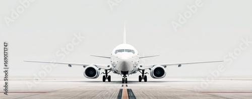 White airplane on runway