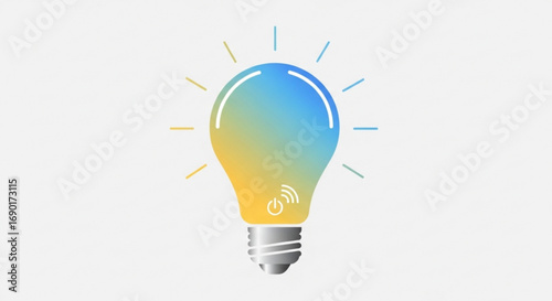 Modern smart lightbulb with wireless connectivity illuminates innovation and the future of energy-efficient technology, representing ideas and solutions for a bright tomorrow.