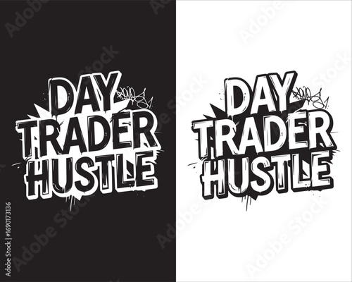  trader typography t- shirt template design