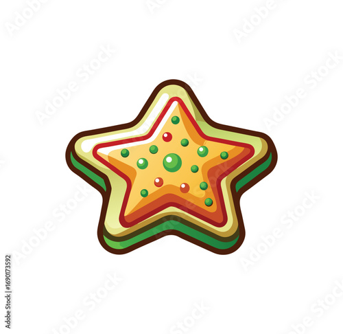 Whimsical starfish cookie treat with colorful sprinkles and icing perfect for food design