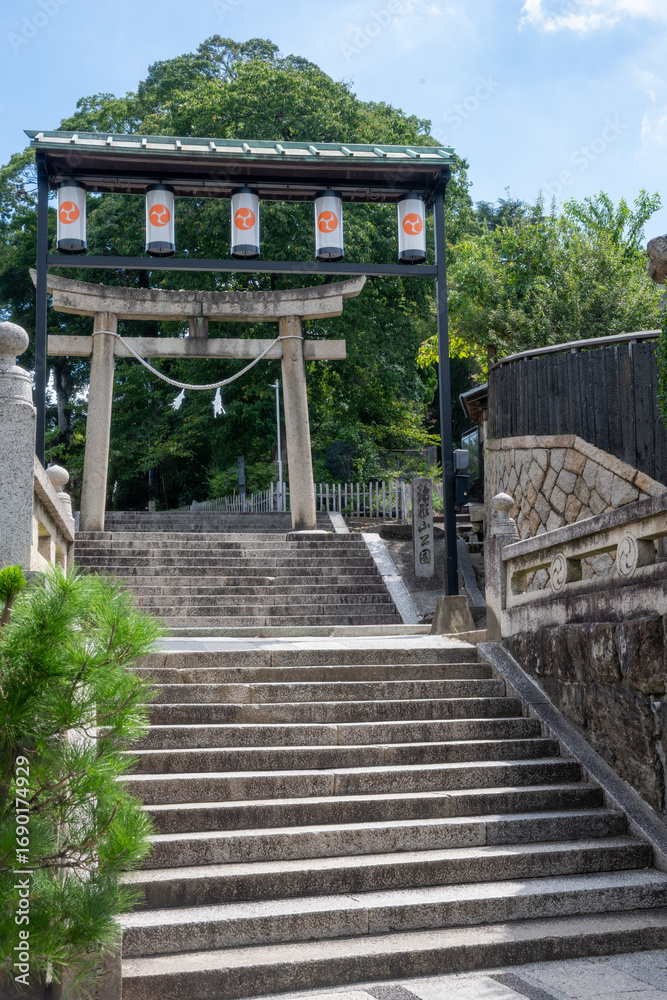 Obraz premium 日本の岡山県倉敷市のとても美しい日曜日の風景