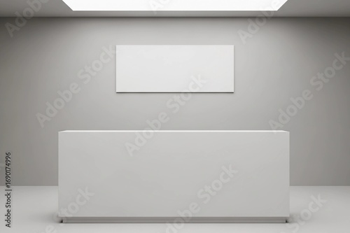 Wallpaper Mural Modern Minimalist Empty Room White Counter Wall Panel Display Torontodigital.ca