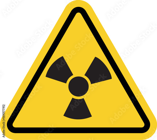 Radioactive hazard warning sign