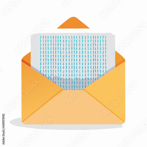 Open Envelope With Document
