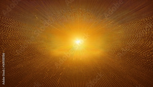 Golden radiant burst