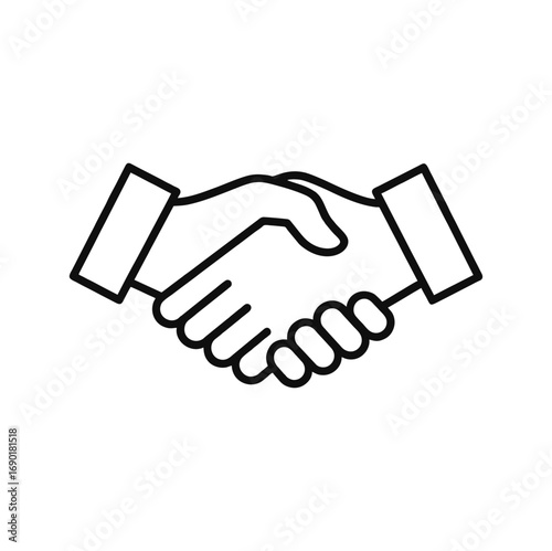 Simple handshake icon vector