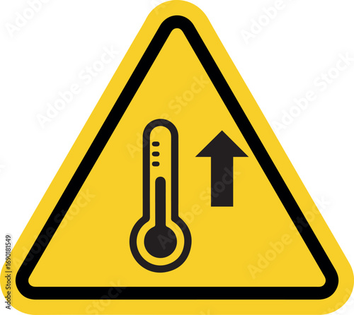 High temperature warning symbol