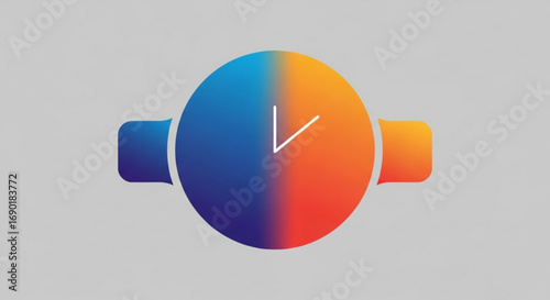 Modern Timepiece Icon with Vibrant Gradient Design, Perfect for Digital Projects, Deadline Reminders, or Creative Presentations, Evoking a Sense of Urgency and Timeless Style